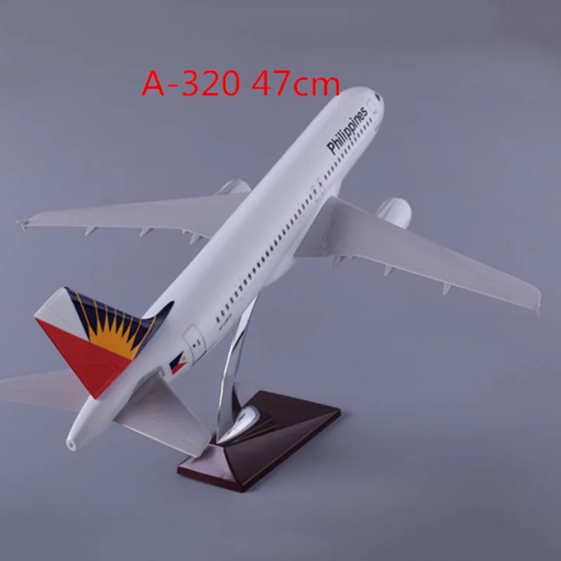 47CM 1:150 Scale Airbus A320 Model Air Philippines Airlines With Base Alloy Aircraft Plane Collectible Cisplay Toys Collections | Игрушки и