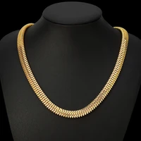 copper plated 10mm snake bone choker necklace mens decorative punk necklace bracelet shining fashion jewelry