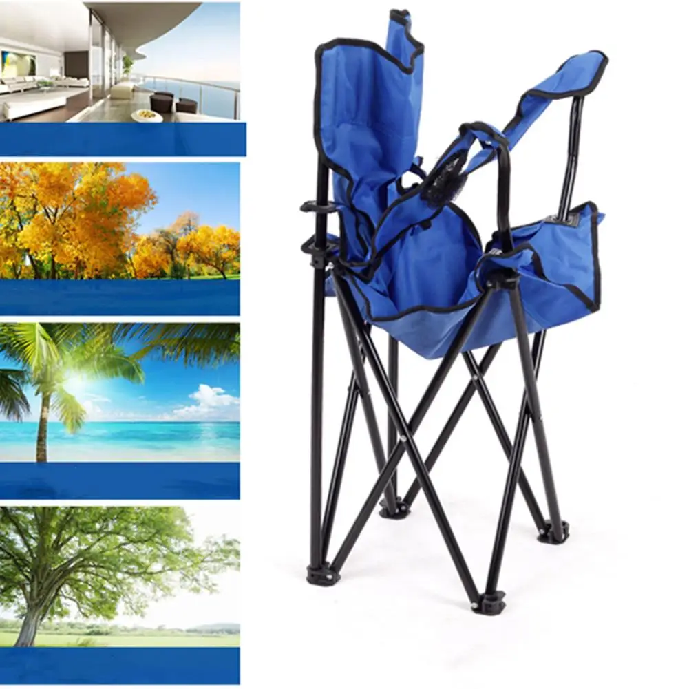 구매 팔걸이가 있는 야외 접이식 금속 의자, 캠핑 낚시 좌석, 휴대용 해변 피크닉 접이식 해변 의자, 여행 휴식 스탠드 도구