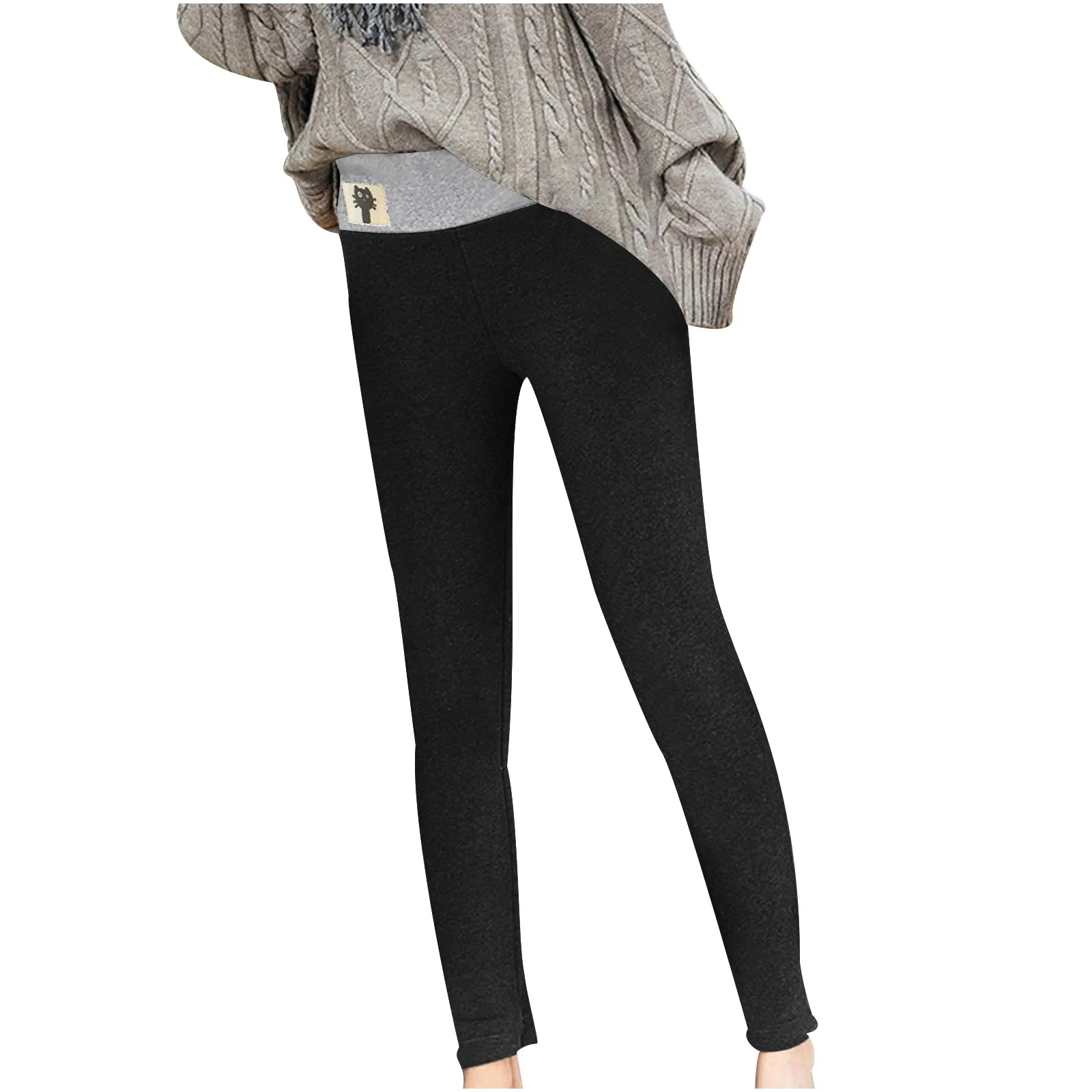 Женские теплые леггинсы с плюшевой подкладкой разноцветные бархатные высокой