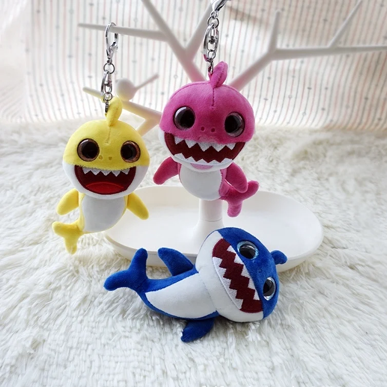2021 Новинка подвесная плюшевая кукла с большими глазами акулы для цепочек ключей