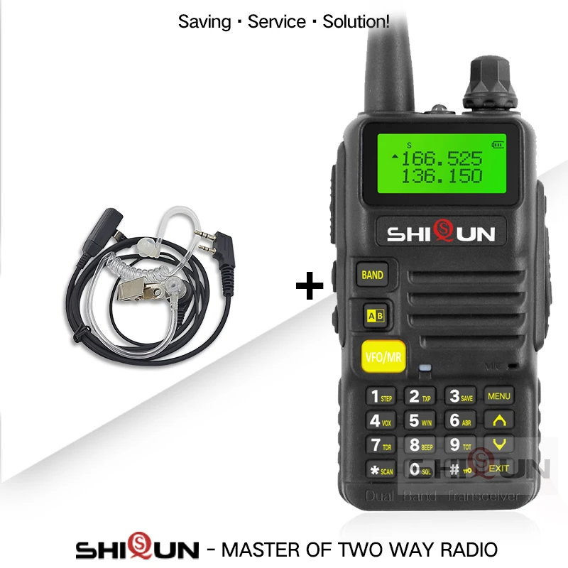 Ham радио для охоты SQ-UV25 двухдиапазонный 5W VHF UHF иди и болтай Walkie Talkie “иди и обновление Baofeng UV-82 УФ 5R UV-5R иди и болтай Walkie Talkie S UV-R50 R50-2 - Цвет: Black-Acoustic HD