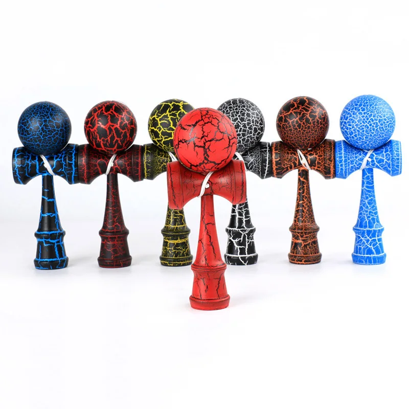Деревянный шар Kendama 18 см мелкая краска умелый жонглирующий игрушки японский