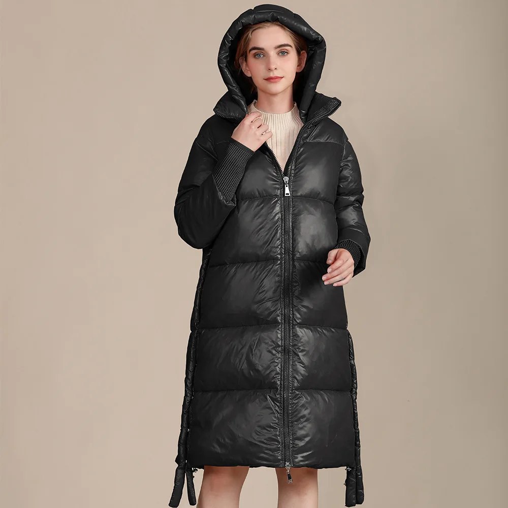 Fall Winter Women's Jacket Long Padded Jacket Hooded Snow Coat Ladies Jackets Puffer Coat Oversize Black Blue Puffers
