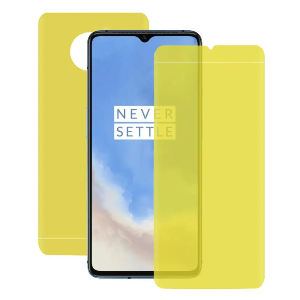 5D Защита экрана для Oneplus 7 Pro 7T Передняя и задняя Гидрогелевая защитная пленка 1 + Nano