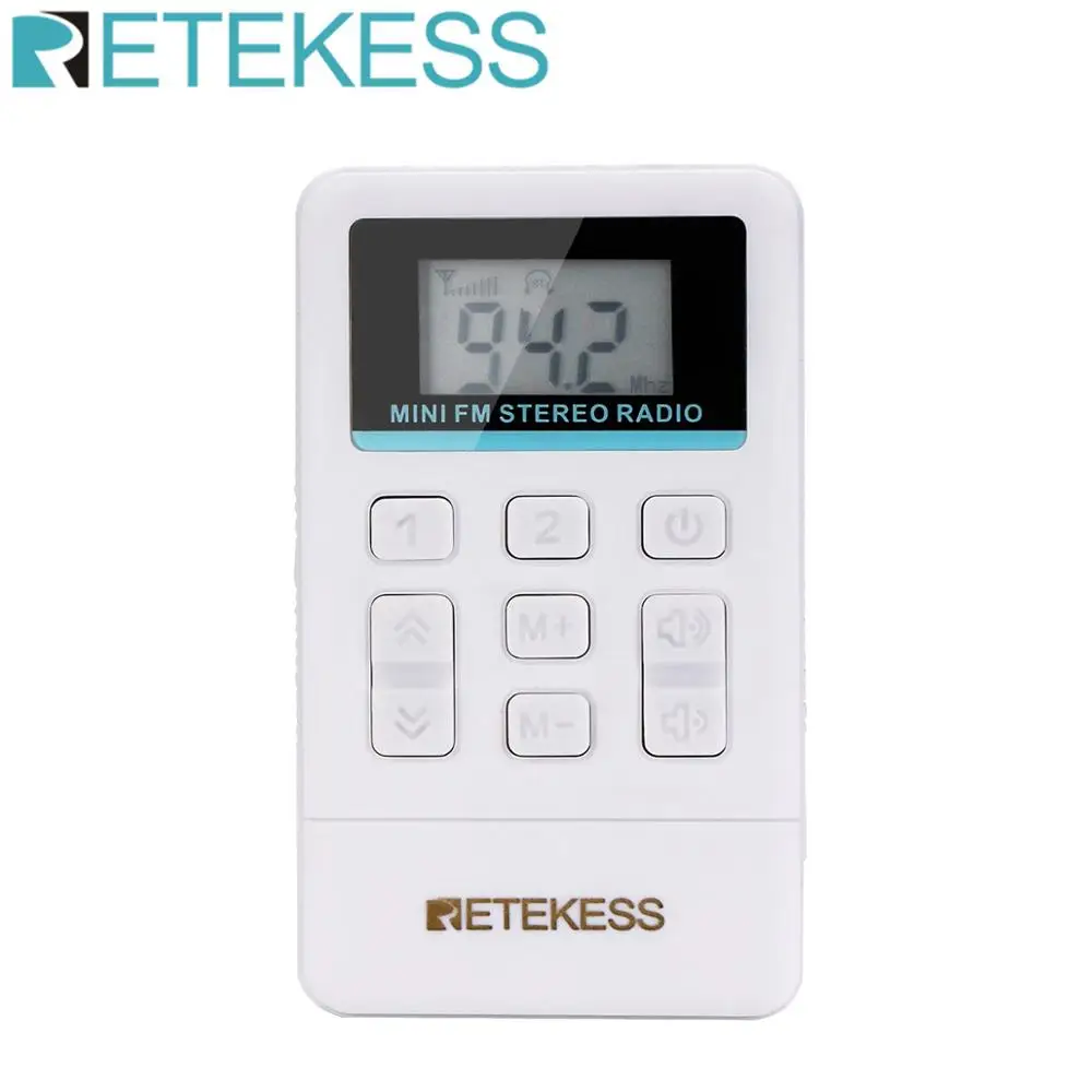 Портативный fm радио карманный радиоприемник Retekess TR612 с 3 5 мм наушниками для