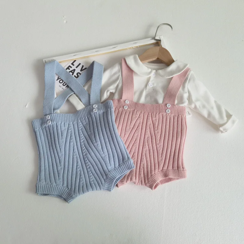 Комбинезон для новорожденных Вязаный комбинезон маленьких мальчиков девочек