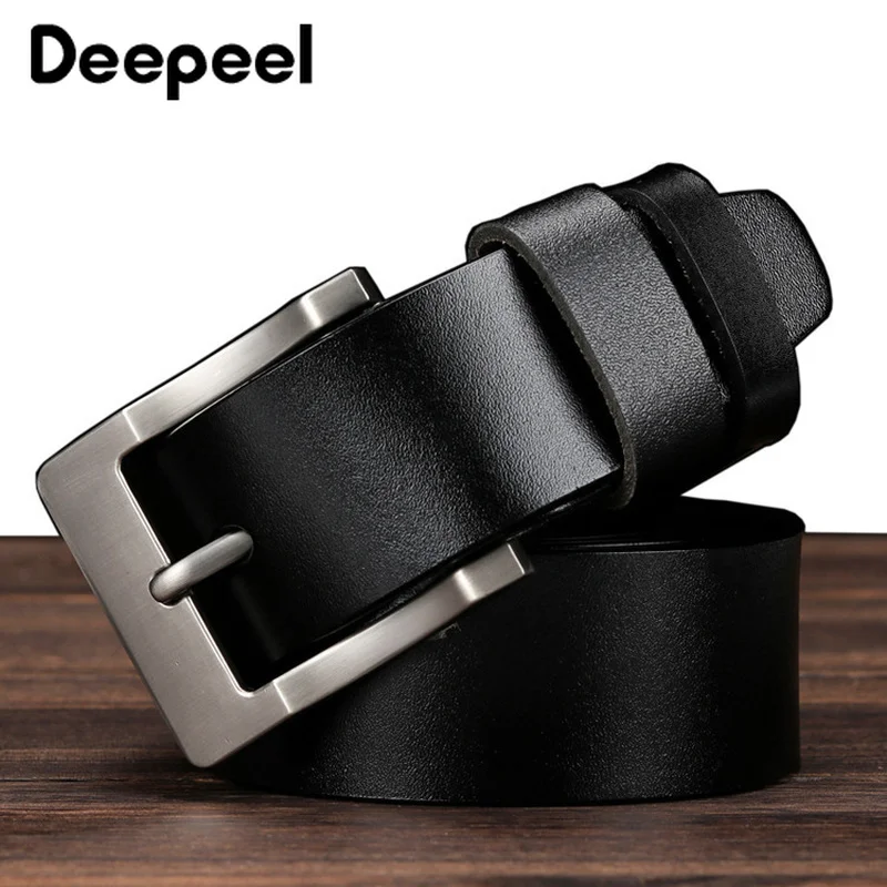 Мужские ремни Deepeel 105 150 см Джокер двухслойная кожаная металлическая пряжка