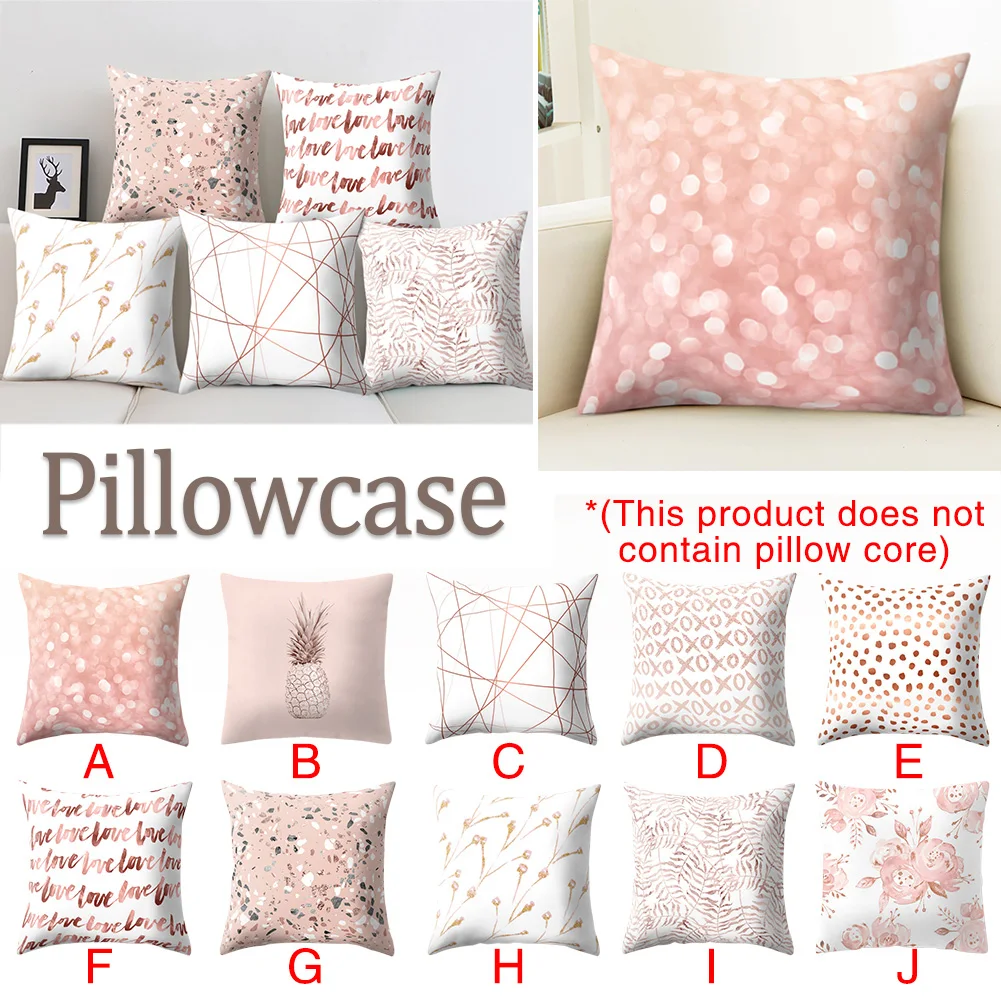 

Rose Gold Pink Cushion Cover Pillowcase Home Decoration