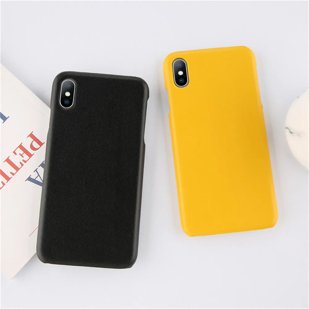 Lovebay матовый однотонный чехол для телефона для iPhone X XR Xs Max ультра тонкие простые Жесткие ПК-Чехлы для iPhone 6 6s 7 8 Plus задняя крышка