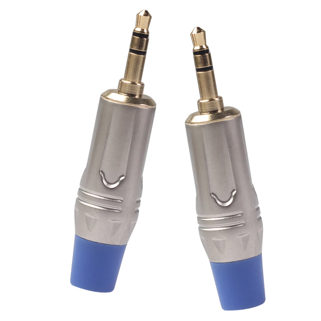 

2 Packs Alloy 3.5mm Gold Plated Plug Connector Stereo for Cable DIY Accs