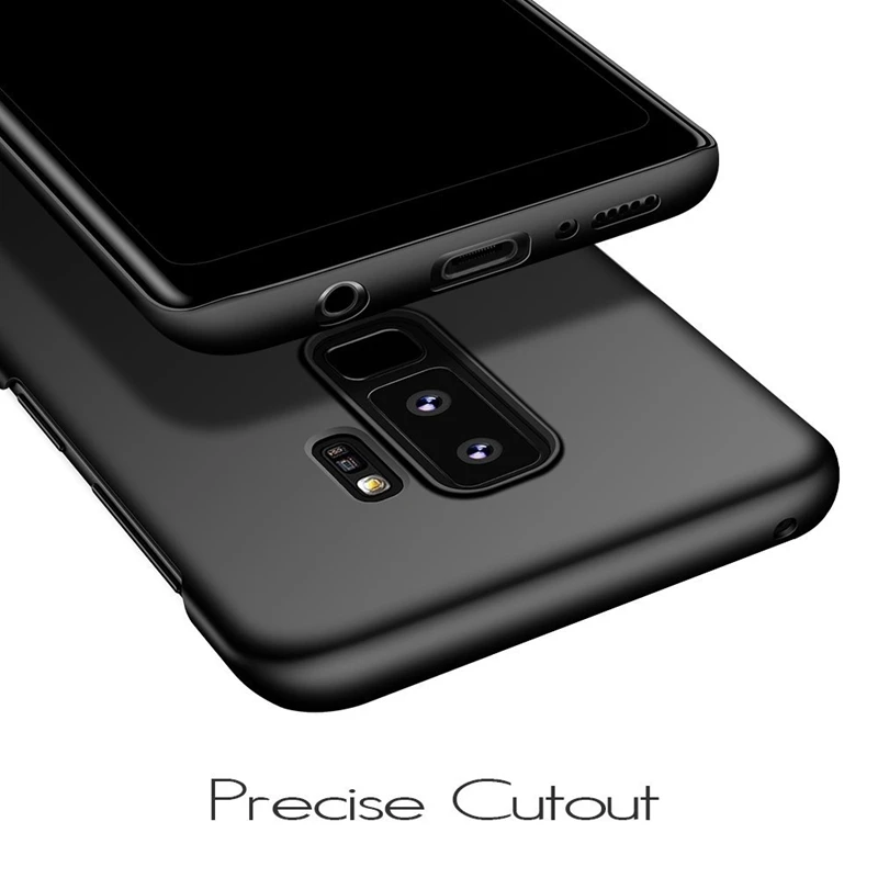 Жесткий матовый чехол UPaitou для Samsung Galaxy S9 Plus на 360 градусов с полным покрытием