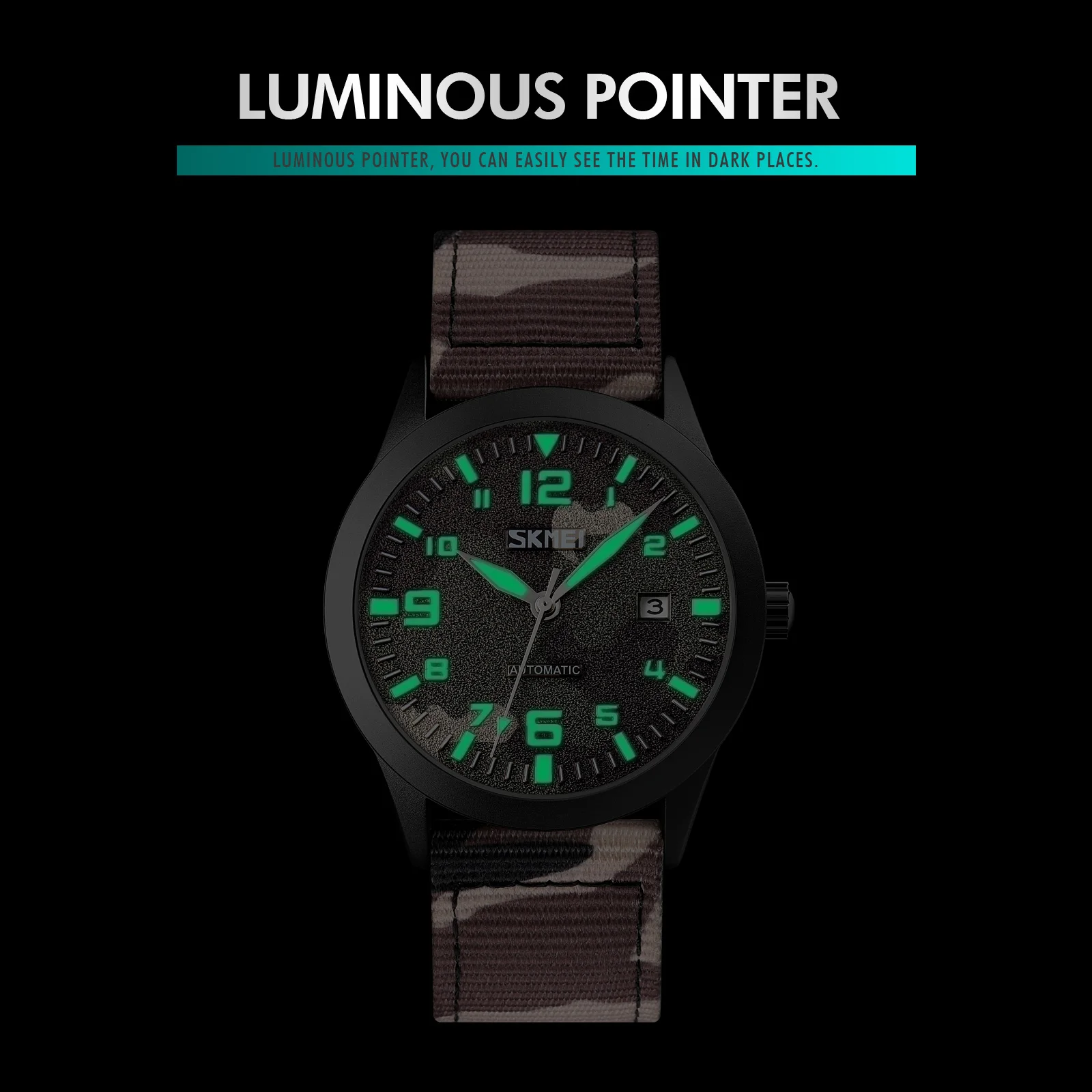 Часы SKMEI Miliary Мужские механические автоматические светящиеся наручные с