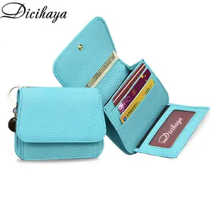 DICIHAYA New Women Genuine Leather Purses Female Cowhide Wallets Lady Small Coin Pocket Rfid Card Ho in Pakistan