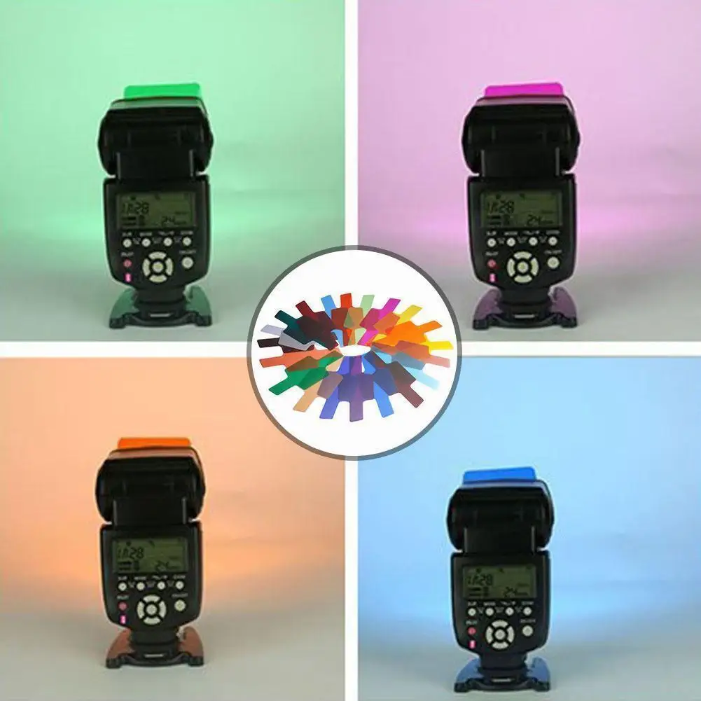 

Цветной фильтр для вспышки Speedlite фотография фотовспышка гель фильтр вспышка E2f1