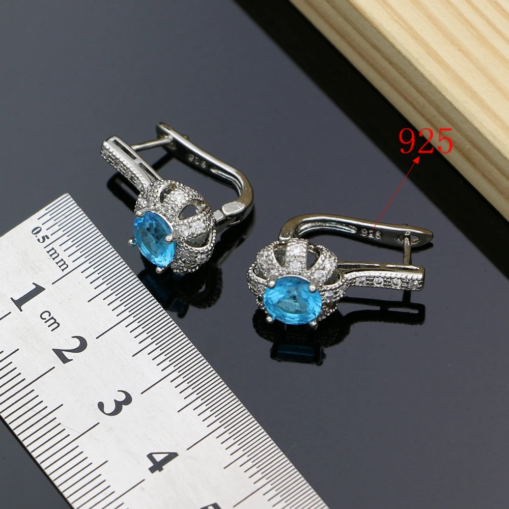 Женский ювелирный комплект из колье и серёг серебра 925 пробы | Украшения