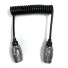 7 контактный кабель с металлическим прицеп Вилки wвьющиеся свинцовый Удлинительный кабель жила 1,5 м кабель со штыревыми соединителями на обоих концах для подключения 12В прицеп световая панель караван 28 ТБ