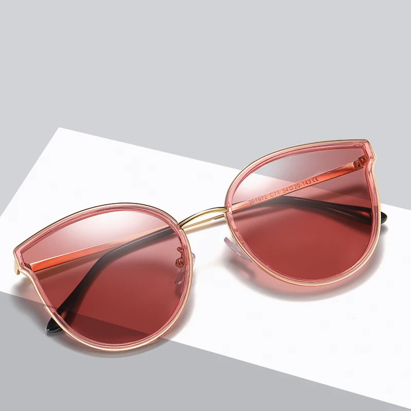 Женские поляризованные солнцезащитные очки женские модные кошачий глаз Круглые