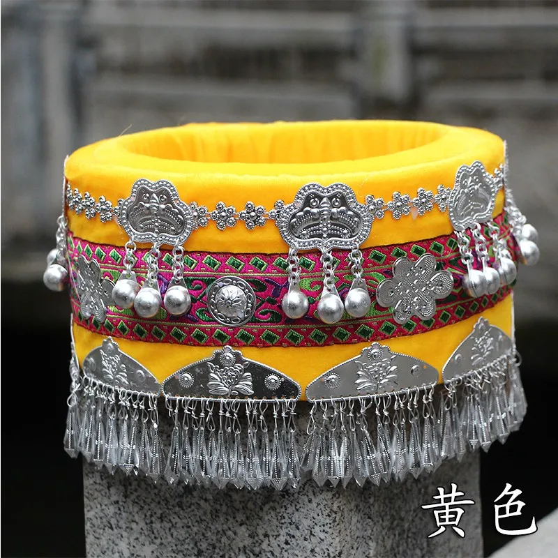 Шляпа hmong miao Ювелирные изделия Китайский народный танец аксессуары для волос Miao шляпа этническое миноритарное представление одежда аксессуары