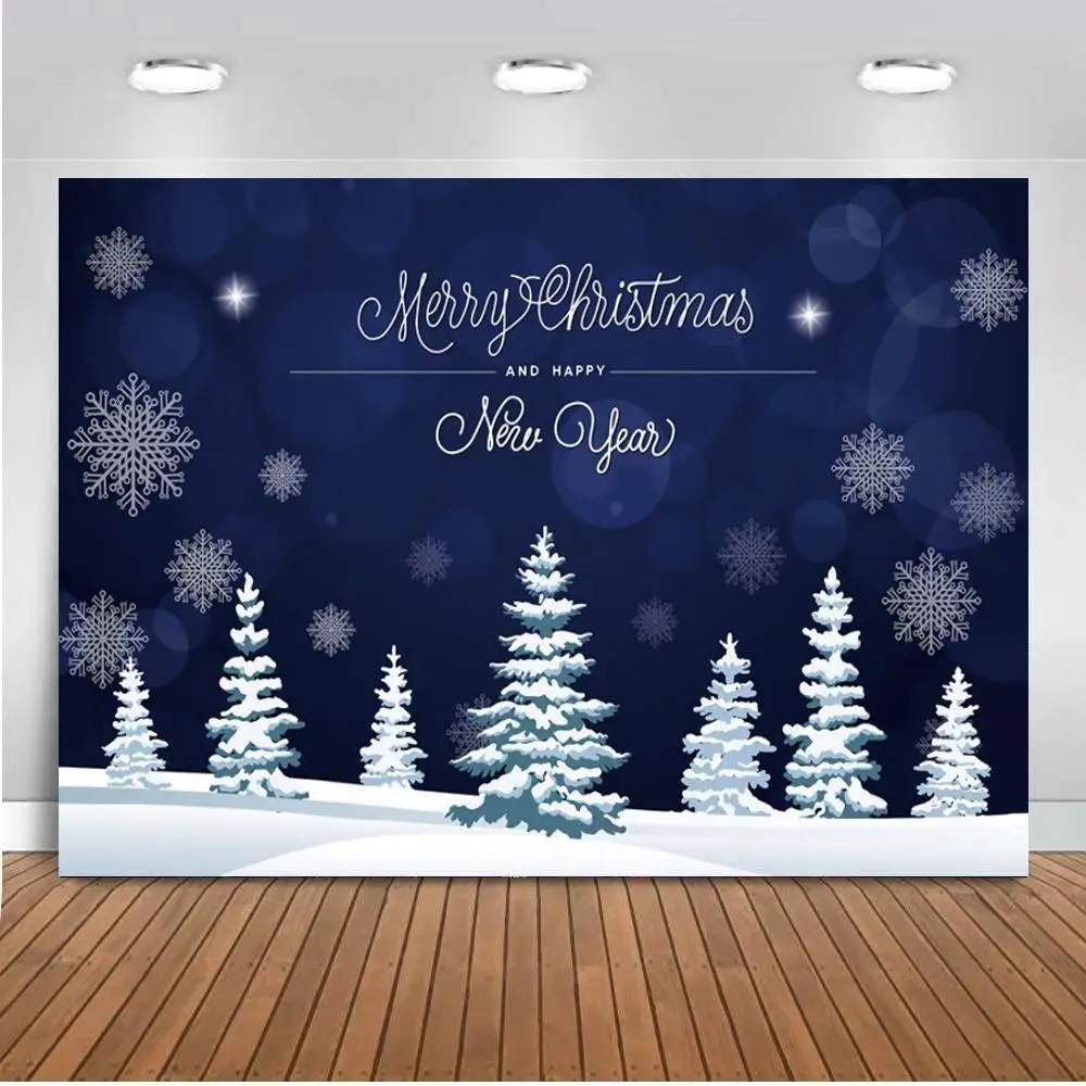 

Merry Christmas And Happy New Year Golden Light Polka Dots Photo Background Gold Snowflake Bokeh Party Photography Backdrops