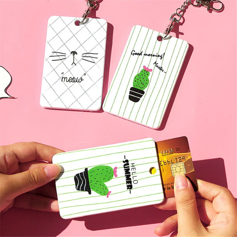 Милый держатель для карт женский чехол сумка дети мультфильм животное струна