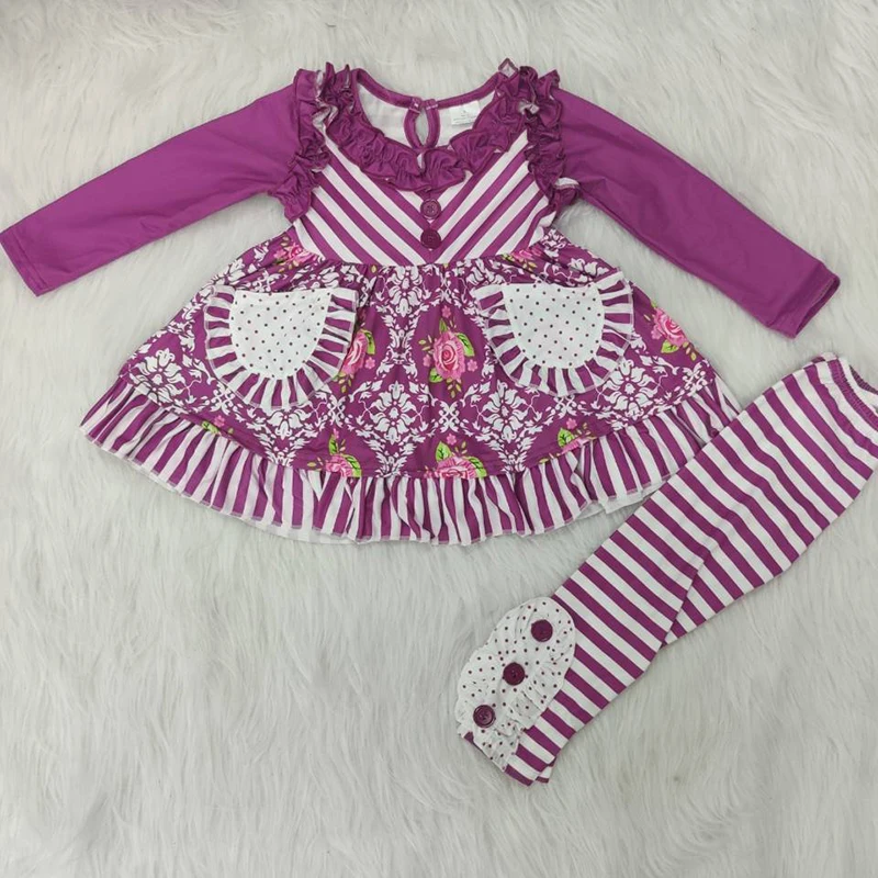 

New baby girls fall outfits pocket dress pants boutique kids clothing roupas infantis menina