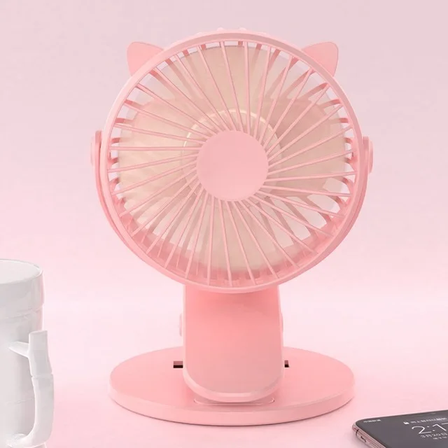 

Portable USB Table Fan Clip-on Type Rechargeable Cooling Mini Desk Fan 360 Degree Rotation 3 Speeds Adjustable Clip-on Fan