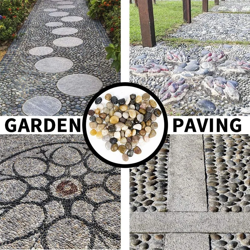 Галька полированный гравий натуральные полированные разноцветные камни