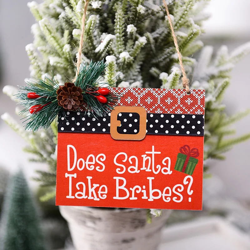 Уважаемый Санта Клаус деревянный Рождественский знак рождественская елка