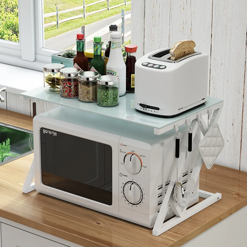 

Microwave Oven Shelf Multi-storey Reinforced Storage Shelf Spice Rack Oven Rack Multi-functional Kitchen Floor Shelf