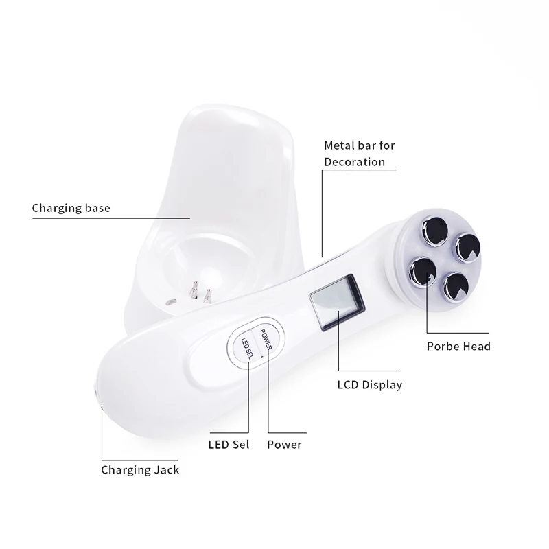 Аппарат для косметологии лица 5 в 1 радиочастотный светодиодный фотонный прибор