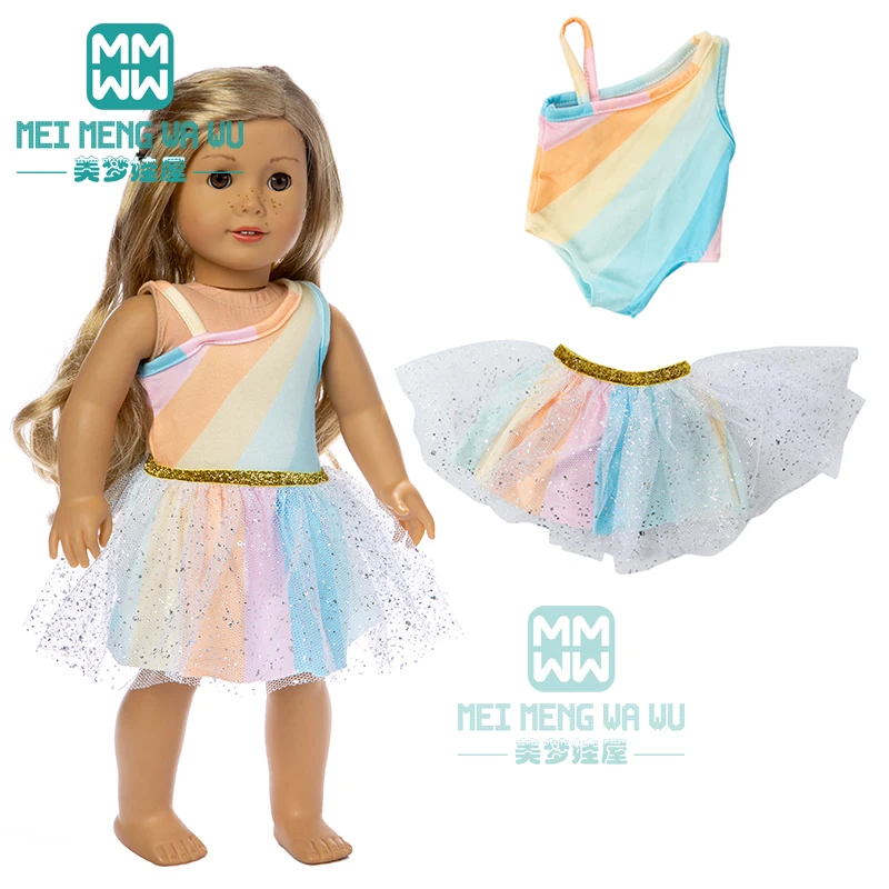 Одежда для куклы подходит американских кукол длиной 45 см синие Слитные