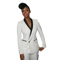 fashion women suit single breasted slim fit pant suits notched blazer jacket and pencil pant lady 2 piece set