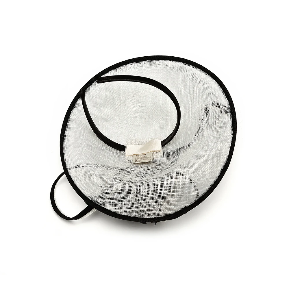 Шляпка Таблетка женская Соломенная элегантная шапка с бантом для коктейля