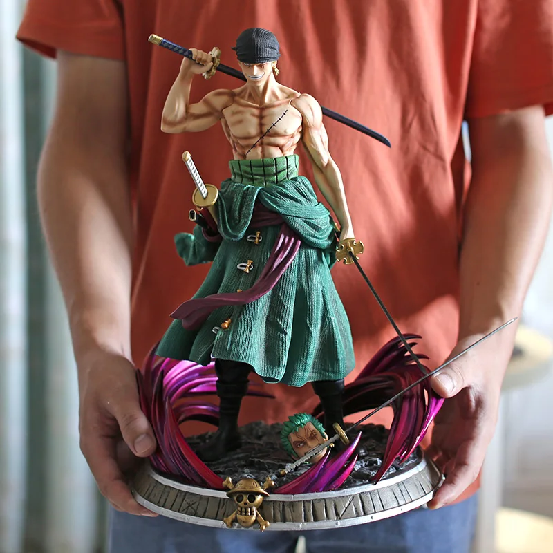 

One Piece Roronoa Zoro with 2 Heads GK Statue Collectible Figure Model Toy