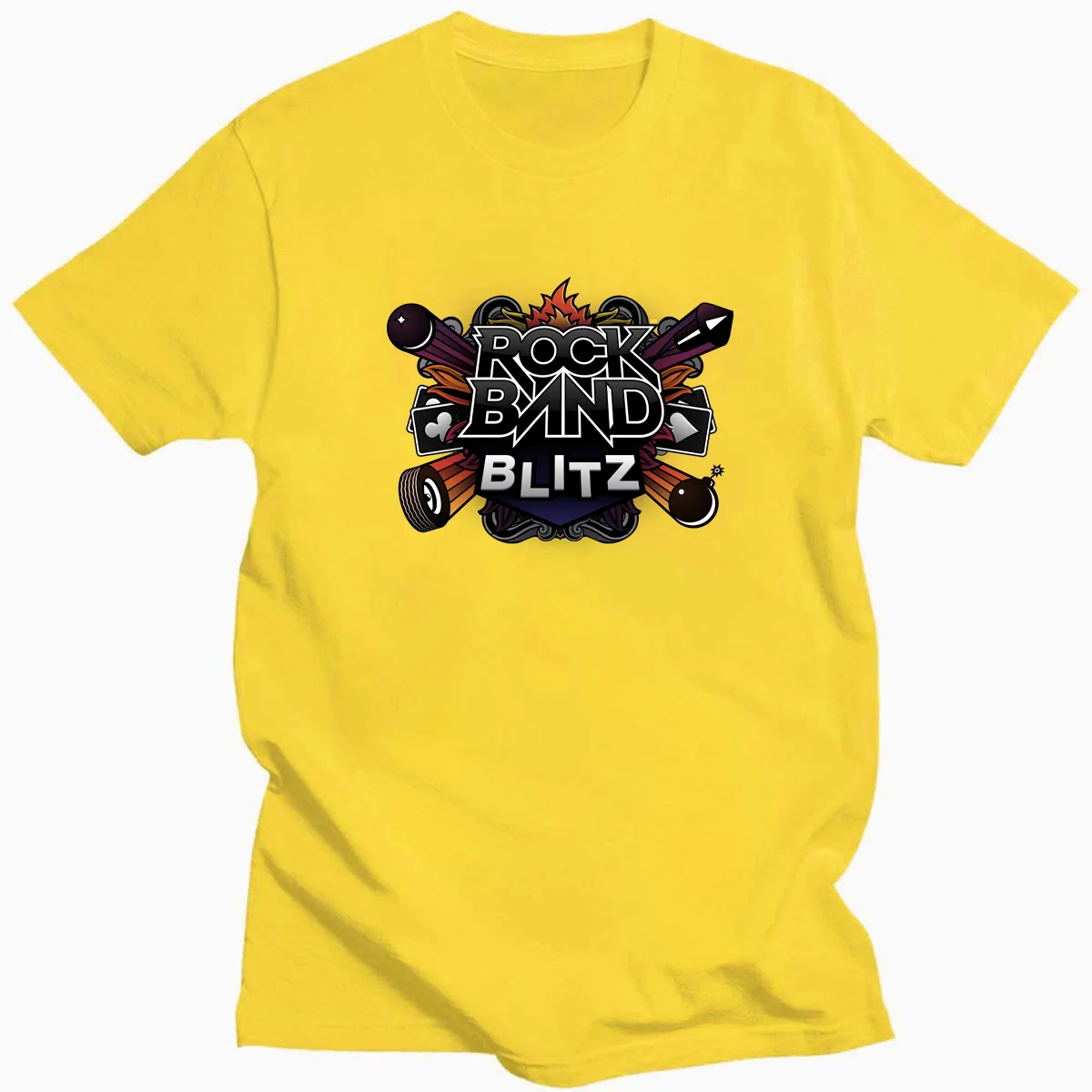 

Summer Fashion Music Style The Rock Blitz Art Print T-Shirts Casual Short Sleeve O-neck Cotton Top Tees For Fans