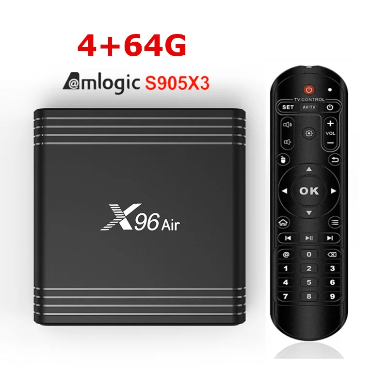 4G64G ТВ-приставка X96 Air Amlogic S905X3 Android 9,0 4 Гб 64 Гб wifi 4K 8K 24 кадров в секунду ТВ-приставка x96Air PK X96 mini hk1max H96MAX - Цвет: 4G64G