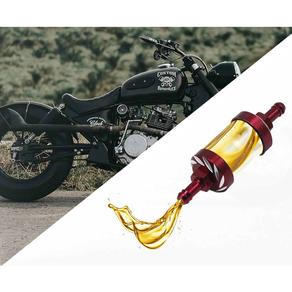 Alconstar 6 цветов 8 мм CNC мотоциклетный бензиновый топливный масляный фильтр Moto для