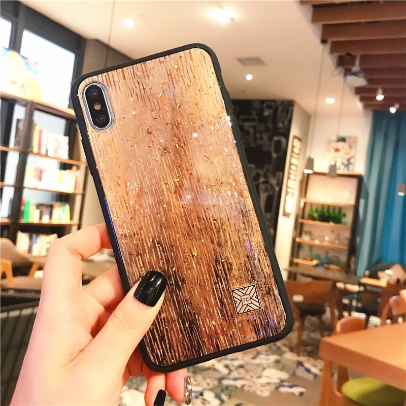Мраморный чехол для телефона с золотой фольгой для iPhone 11 Pro XS Max XR X 7 8 6 6s Plus, мягкий силиконовый чехол с блестками для iPhone X