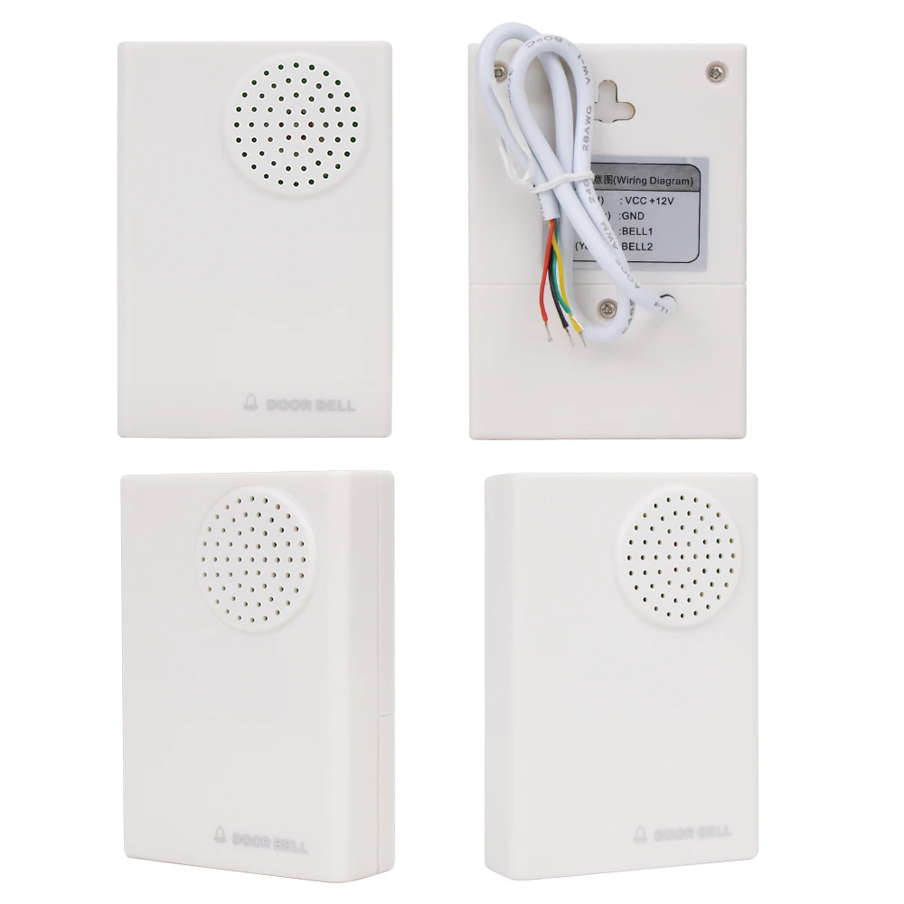 4 провода DC12V проводной дверной звонок не нужен аккумулятор Ding-Dong музыкальный Chime