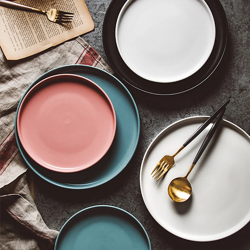 Матовая керамическая тарелка для фотосъемки Блюдо Поднос фотография фоновая