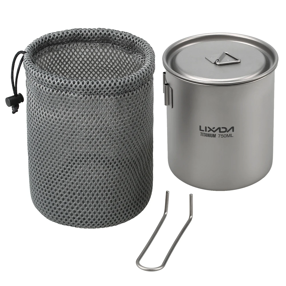 Титановая чашка Lixada для использования на открытом воздухе посуда горшки