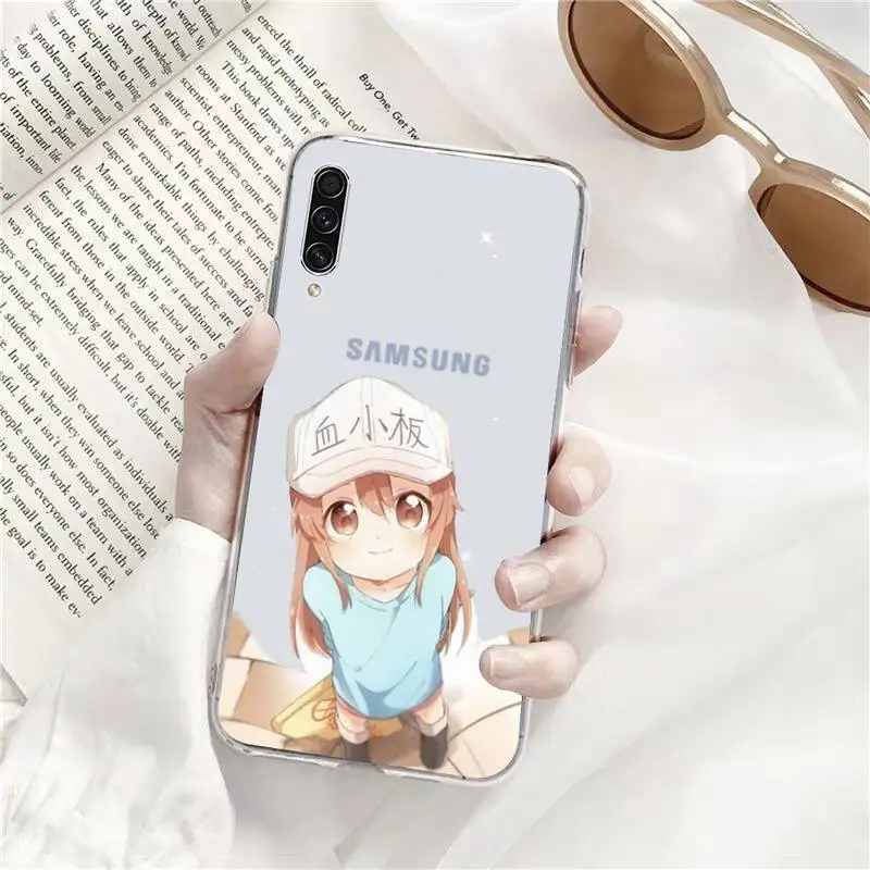 

Working cell cute girl Phone Case Transparent for Samsung s9 s10 s20 Huawei honor P20 P30 P40 xiaomi note mi 8 9 pro lite plus