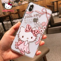 hello kitty for iphone 78pxxrxsxsmax1112pro12mini cartoon transparent shatter resistant mobile casesuitable for girls