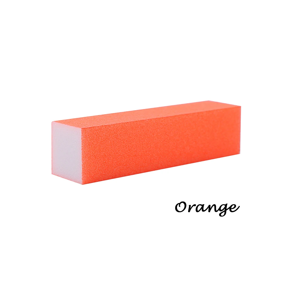 orange 1 шт., 5 цветов, для УФ-геля, белая пилка для ногтей, буферный блок, лак для маникюра, форма для ногтей, пилочка для педикюра, шлифовальный инструмент для ногтей - Цвет: orange