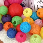 1 шт. 10-40 см Круглые Пустотелые китайские бумажные фонари для свадьбы, дня рождения, украшение для дома, сада, спальни, подвесной светильник