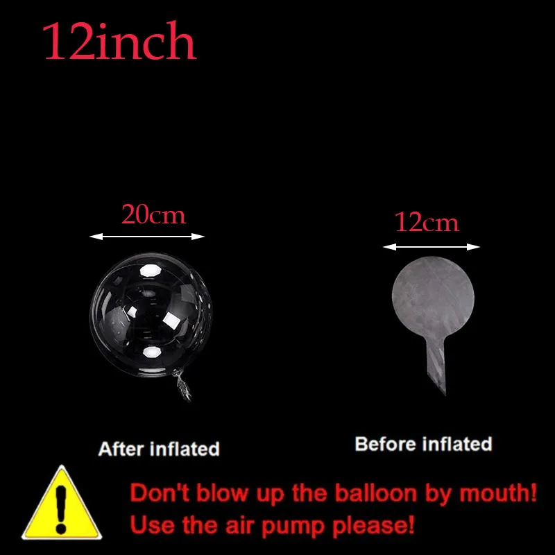 Globo transparente inflable para fiesta de cumplea&ntilde;os, suministros para boda, Baby Shower, 8/10/12/16/18/20/100 pulgadas, 24/36 Uds.-4