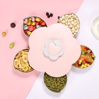 creative multi storey candy boxes quality abs plum blossom shape kids protect fruit snack case desktop decorate sealed container