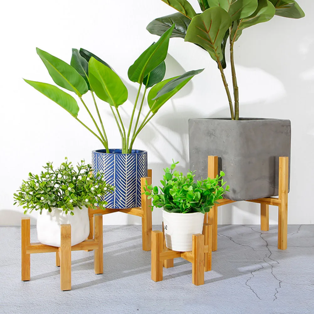 Durable Wooden Planter Pot Trays Flower Holder Free Standing Bonsai Home Balcony Garden Display Plant Stand Shelf | Дом и сад