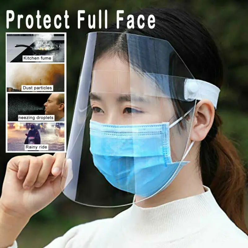 Прозрачный противотуманный Полнолицевой защитный козырек для шляпы с